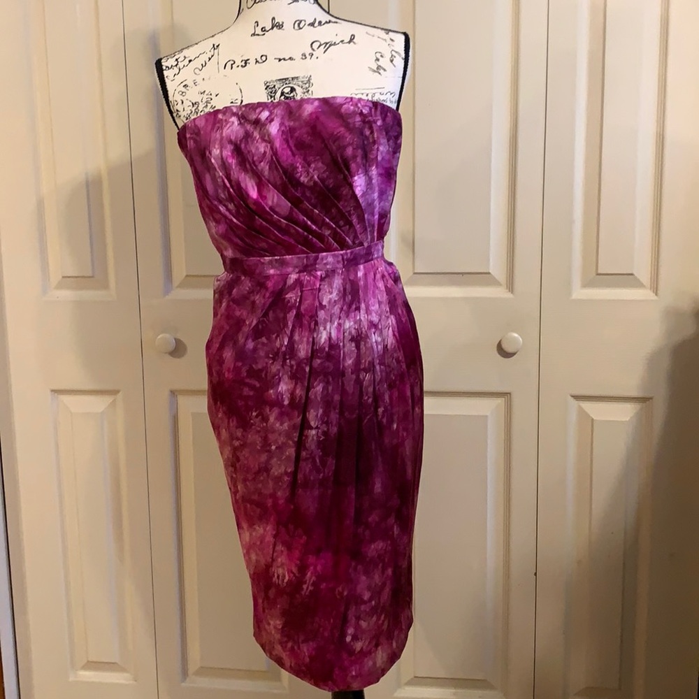 NWT Fuschia Print silk dress